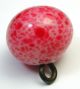 Antique Glass Ball Button Red Speckle Over Cream Design Buttons photo 1