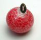 Antique Glass Ball Button Red Speckle Over Cream Design Buttons photo 2