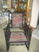 Antique Rocker Hunzinger Chair Rocking Chair Barley Twist Ebonized 1800 ' S Cabin 1800-1899 photo 4
