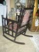 Antique Rocker Hunzinger Chair Rocking Chair Barley Twist Ebonized 1800 ' S Cabin 1800-1899 photo 5