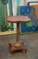 Vintage Weiman Burled Wood Pedestal Side Table Post-1950 photo 3
