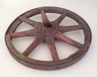 Antique Wood Wooden Spoke Wagon Wheel Vintage 8 Wood Spoke 10 