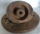 Antique 2 Piece Millinery Wood Hat Block Mold Industrial Molds photo 2