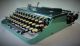 Vintage 30 ' S Remington Manuel Typewriter 2 Tone Green Celluloid Keys Tweed Case - Typewriters photo 1