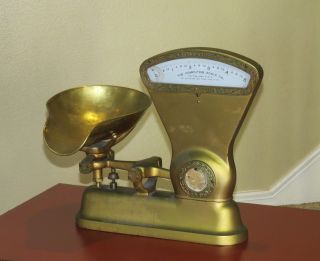 Antique Brass Dayton 5 Lb.  Candy Scales The Computing Scale C.  1906 Style 167 photo