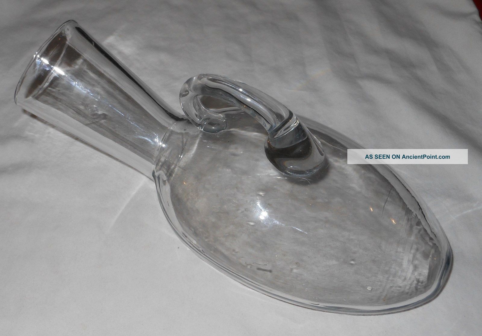 Antique Clear Glass Handblown Medicinal Hospital Male Urinal Other photo