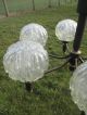 Vintage Clear Glass Mid Century Chandelier Light Lamp 6 Balls Iced Glass Mid-Century Modernism photo 6