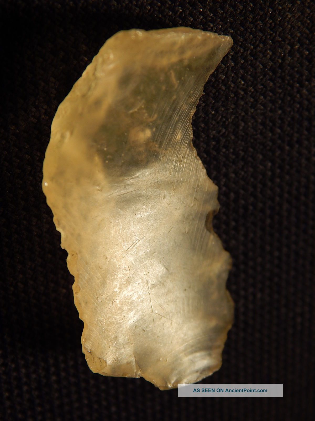 Translucent Prehistoric Tool Made From Libyan Desert Glass Found In Egypt 4.  82 Neolithic & Paleolithic photo