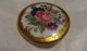 Stunning Antique Hand Painted Porcelain/china Button Floral Lush Gilt Buttons photo 4