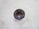 Antique Purple Tint Metal Center Hexagon Black Steel Cup Waistcoat Button 7/16 