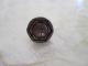 Antique Purple Tint Metal Center Hexagon Black Steel Cup Waistcoat Button 7/16 