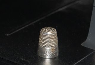Vintage Antique Sterling Silver Sewing Embroidery Thimble Victorian Art Nouveau photo