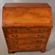 Yew Bureau Writing Study Desk Quality English Leather & Fitted Interior - 20th C 20th Century photo 5