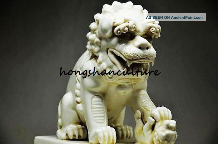 Ingenious Chinese Fine Dehua White Porcelain Statues - - - Lion Other photo