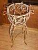 Vintage Shabby Rustic White Wrought Iron Metal Plant Stands Garden photo 10