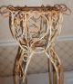 Vintage Shabby Rustic White Wrought Iron Metal Plant Stands Garden photo 1