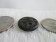 Antique 1851 Lady Liberty Goodyear Black Rubber Button N.  R.  Co.  11/16 