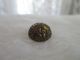 Antique Red Green Blue Yellow Enameled Gilt Brass Dome Button 7/16 