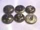 6 Antique Brass & Steel - Lined 1/2 
