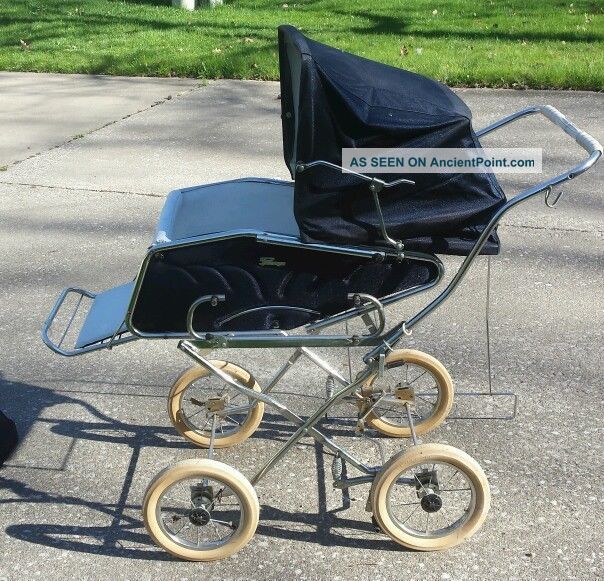 Vintage 1970s Perego Baby Carriage,  Stroller,  Bassinet Combo Arcore Italy Pram Baby Carriages & Buggies photo