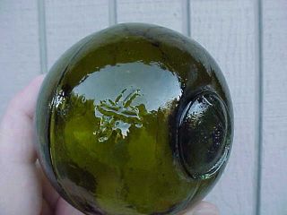 Marked Japanese,  Olive Green Glass Float photo