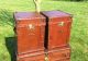 Handmade Vintage Old Leather Campaign Trunks Sofa Side Tables 1900-1950 photo 1
