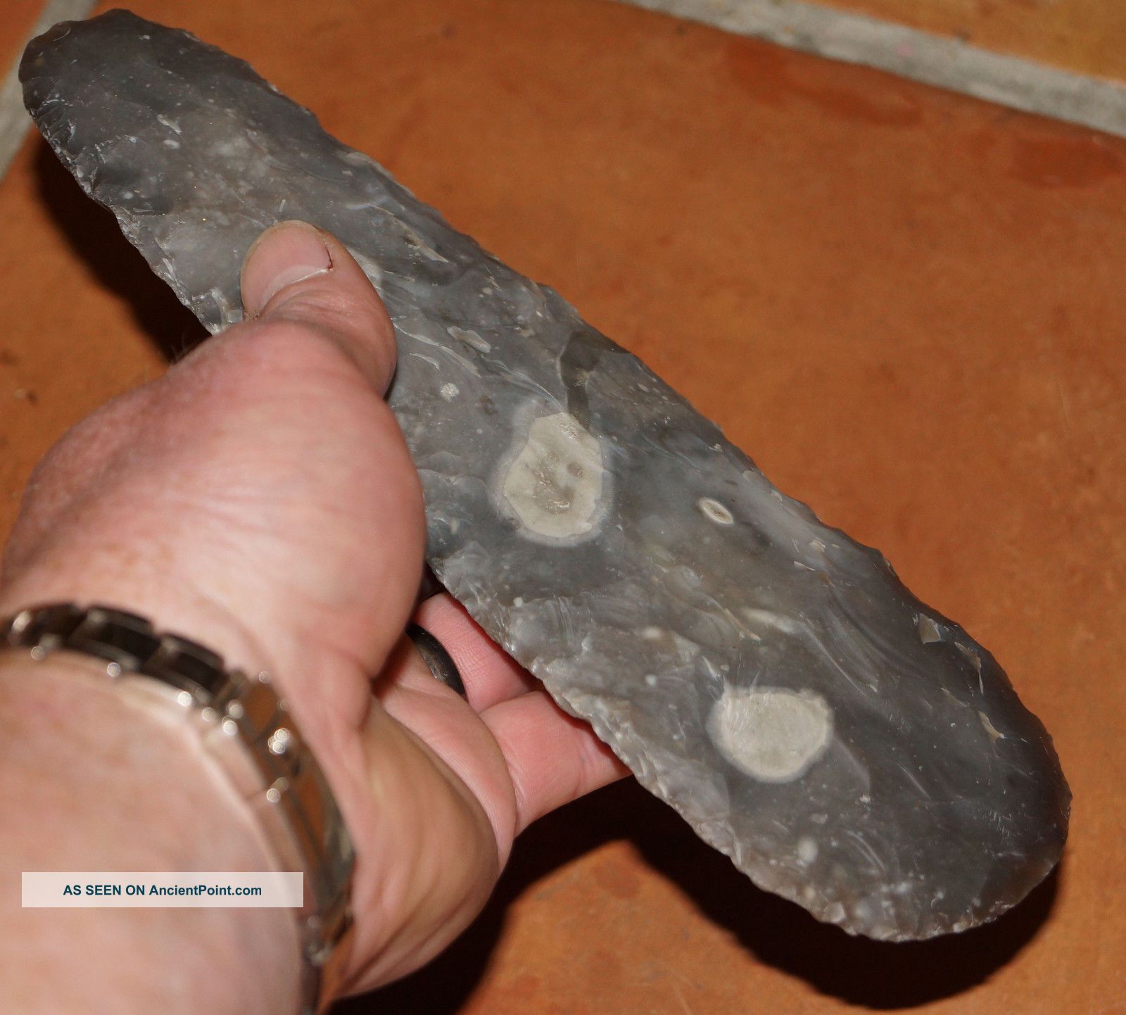 Very Large Neolithic Flint Hand Axe. European photo