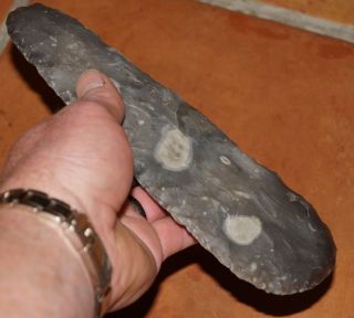 Very Large Neolithic Flint Hand Axe. photo