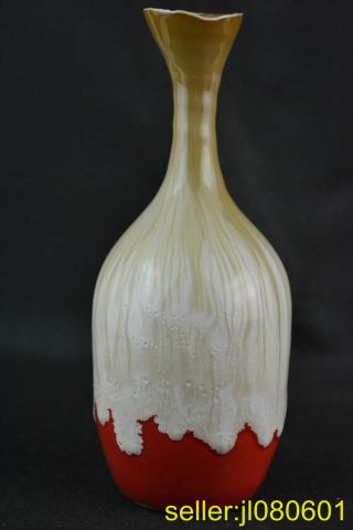 China Handwork Rare Jingdezhen Porcelain Colour Glaze Wonderful Decorate Vase photo