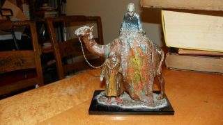 Cold Painted Orientalist Group: Bedouins & Camel - Lighter - photo