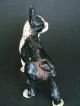 Rare Antique Boston Terrier Puppy Dog Solid Figure Cast Iron Hubley Doorstop Metalware photo 4