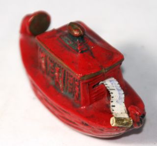 Antique Red Gondola Tape Measure; Boat Celluloid,  Figural,  Novelty - Madein Germany photo