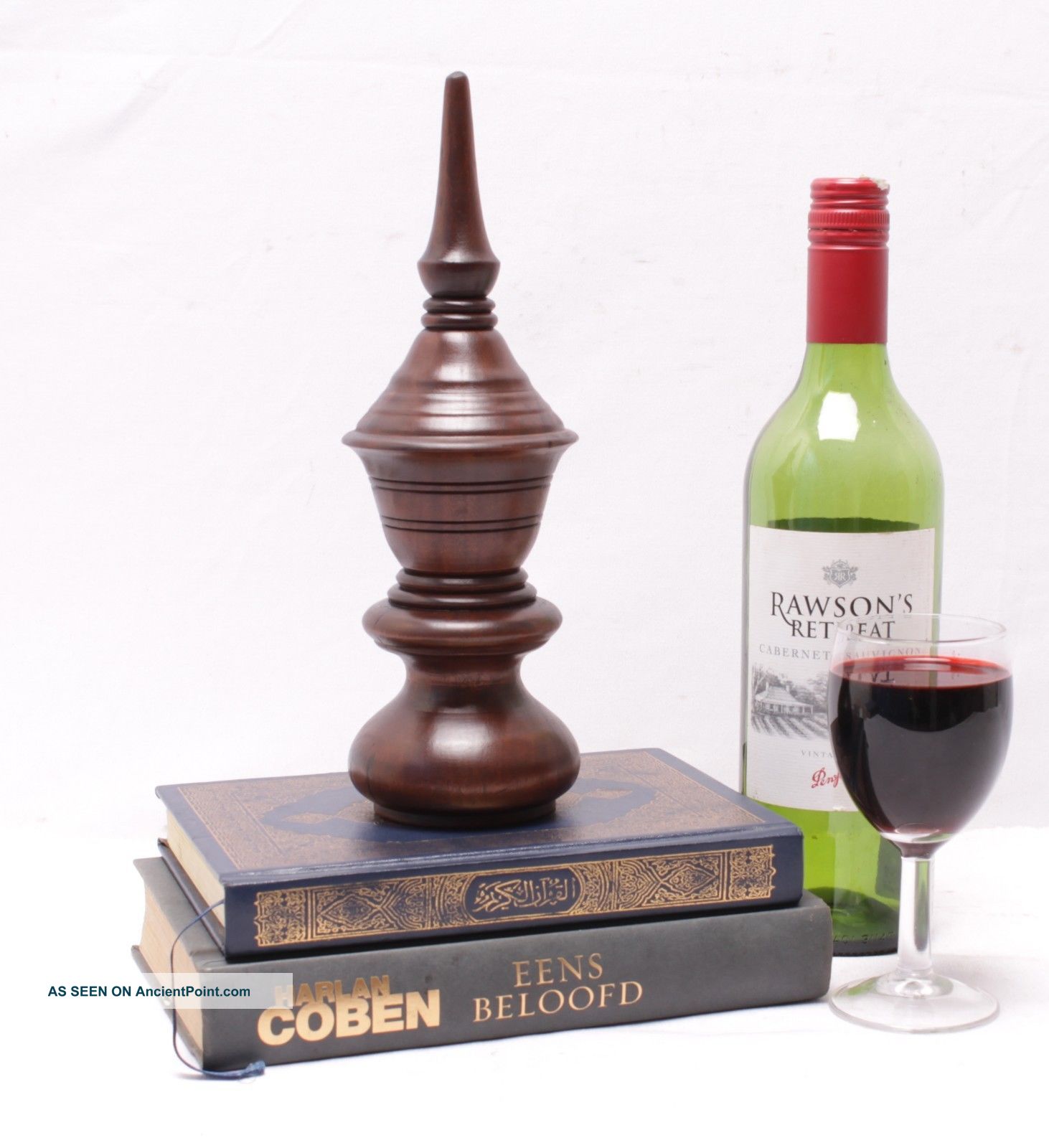 Classic Turned Wood Victorian Style 10 Inch Wooden Finial Spire Finials photo