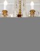 Vintage Gold Leaf Finish Chandelier Ceiling Light Fixture With Lavish Crystals Chandeliers, Fixtures, Sconces photo 3