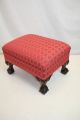English Chippendale Foot Stool Rest,  Circa 19th,  Reupholstered,  Ready To Use. 1900-1950 photo 1