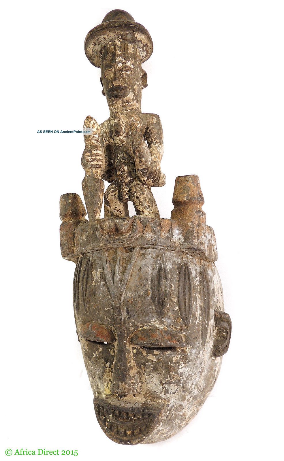 Igbo Mask White Face Male On Top Nigeria Cross River Africa Masks photo