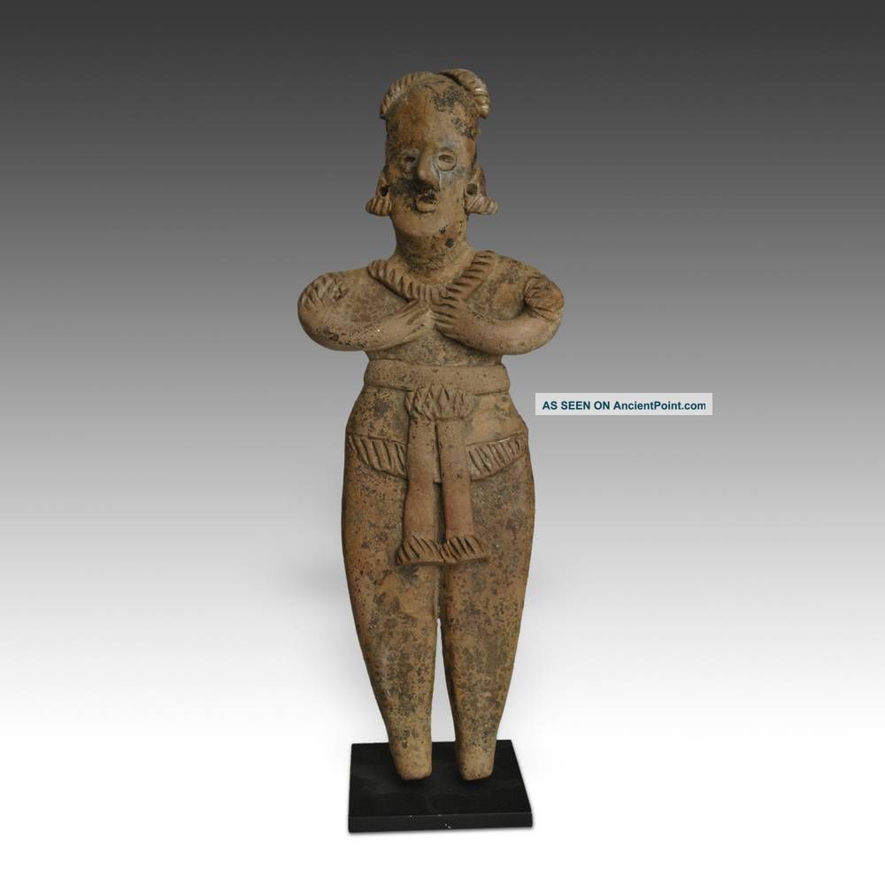 Pre - Columbian Terra Cotta Female Figure Colima West Mexico 100 Bc - 300 Ad Latin American photo