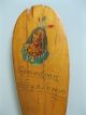 Vintage Miniature Indian Chief Canoe Paddle Canadian Souvenir 1908 17 