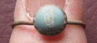 Uncleaned 16th To 19th Century Stone Ring 4 1/2 Us 15.  25mm 11381 photo