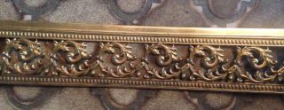 Large Length Of Pressed Metal Gilded Ornate Brass Furniture Trim / Skirting photo