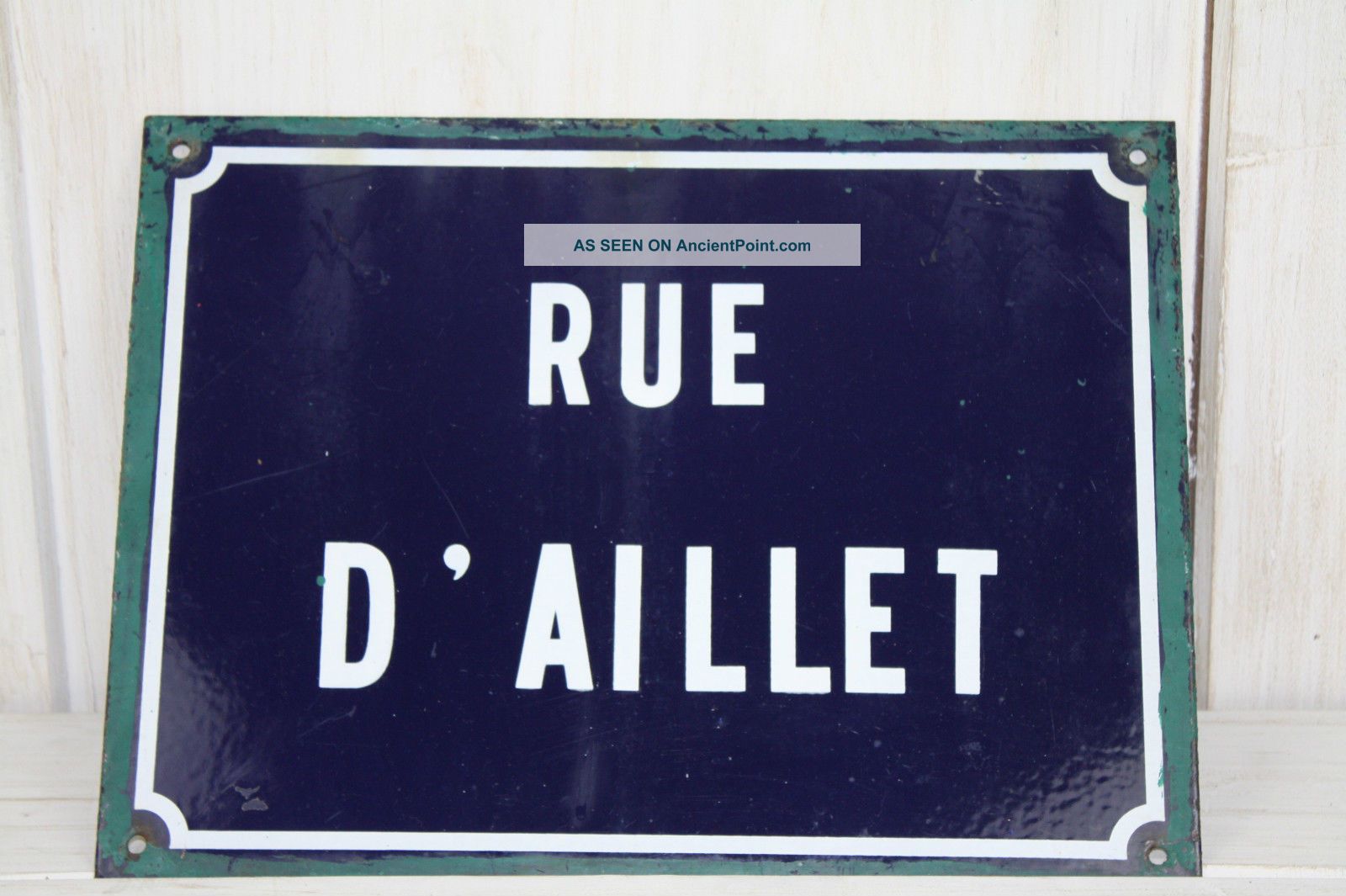 Antique Vintage French Enamel Street Sign Signs photo