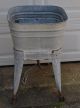 Vintage Galvanized Wash Tub With Stand Flower Planter Outdoor Decor Beer Cooler Washing Machines photo 2