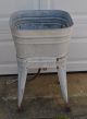 Vintage Galvanized Wash Tub With Stand Flower Planter Outdoor Decor Beer Cooler Washing Machines photo 3