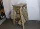 Antique/ Vtg Convertible Wooden Drop Down Step Stool Folding Ladder Old Paint Primitives photo 1