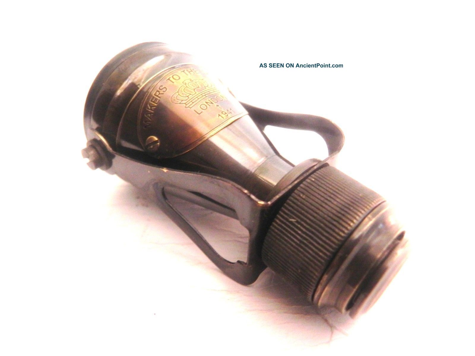 Nautical Antique Brass Binocular Monocular Spyglass Makers To The Queen London Telescopes photo