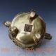 Chinese Brass Hand - Carved Cornucopia & Dragon Lid W Ming Xuande Mark Incense Burners photo 10