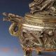 Chinese Brass Hand - Carved Cornucopia & Dragon Lid W Ming Xuande Mark Incense Burners photo 3