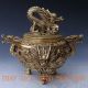 Chinese Brass Hand - Carved Cornucopia & Dragon Lid W Ming Xuande Mark Incense Burners photo 6