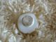 Antique Hand - Painted Porcelain Stud Button Gold Border Purple Pansy? Buttons photo 1