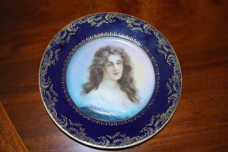 Wonderful Rosenthal Early Cobalt Blue And Gold Beauty Cabinet Or Wall Plate photo